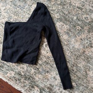 Abercrombie & Fitch Black One-Shoulder Top